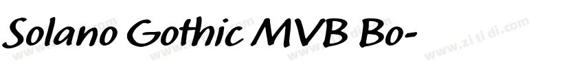 Solano Gothic MVB Bo字体转换
